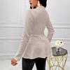 Damen Blazer mit Textur und Einzelknopf in Weiß, Beige und Schwarz