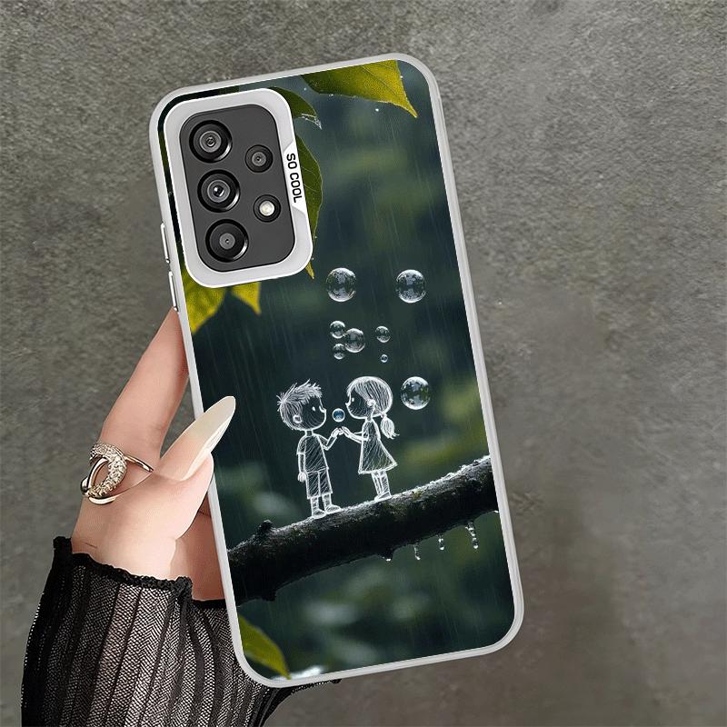 

Nature Cute Child Painting Style Shockproof Phone Case for Samsung A17 A16 A15 A14 A37 A57 A36 A56 A26 A35 A55 A25 A34 A54 A24 A Samsung A17