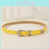 Simple Solid Color Metal Buckle Decoration Women Casual Belt For Use Daily