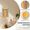 Macrame Wall Hanging Hand Woven Sun Dreamcatcher Decorative Macrame Wall Art Multipurpose Macrame Wall Decor for Apartment