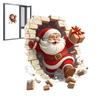 3D Santa Claus Wall Sticker Effect Vinyl Wall Decal for DIY Living Room Bedroom Door Stickers Christmas 2026 New Year Decoration