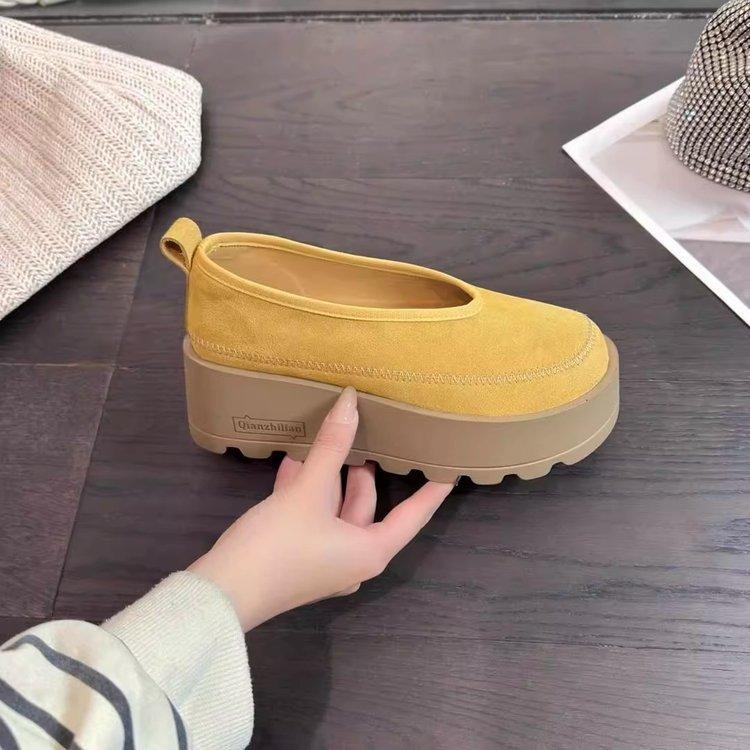 [Youshilai] Ou Ruofeng Increases 6cm In Spring 2025 New Casual Fashion Platform Temperament Boken Women's Shoes