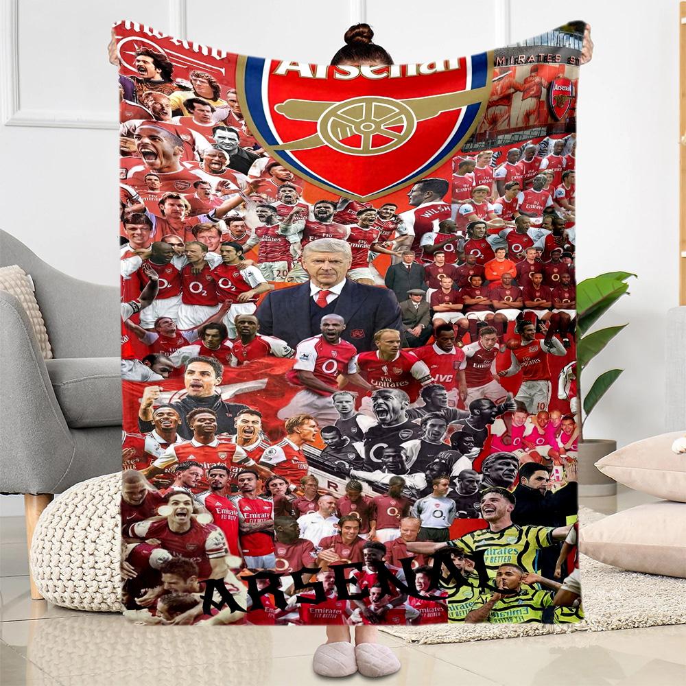 Arsenal Blanket Soft Warm Cozy Great for Livingroom Sofa Bed Four Seasons Multipurpose Stylish Decor Gifts For Family Or Friends
