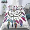 Dreamcatcher-Bettbezug-Set, King-Size-Bett, Boho-Traumfänger-Bettwäsche-Set, Mikrofaser, Bohemian-Stil, Bettdeckenbezug für Mädchen und Frauen