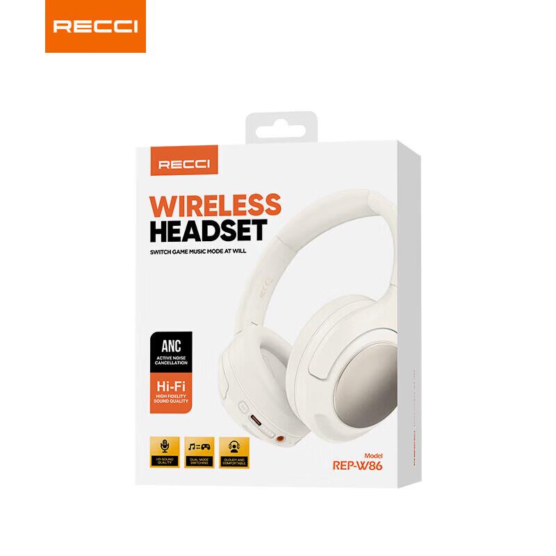 Recci REP-W86 ANC Over-Ear Wireless Headphones