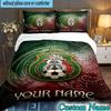 Custom Name Mexico Football Emblem 3PCS Bedding Set For Bedroom Dormitory,Including 1pc Duvet Cover And 2pcs Pillowcases Large size Fan gift