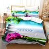 Green Flower Duvet Cover Set Double Bed With Pillowcase Lotus Bedding Set King Size 3pcs 2pcs Single Twin Full 200x200 220x240cm