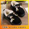 Foreign style platform cotton shoes children's 2025 autumn and winter new fashion velvet lace-up retro style warm women's cotton shoes