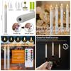 LED Taper Candles with 2/4styles Flameshape Remote Control Battery Operated Candlesticks Flickering Flameless Christmas Lighting