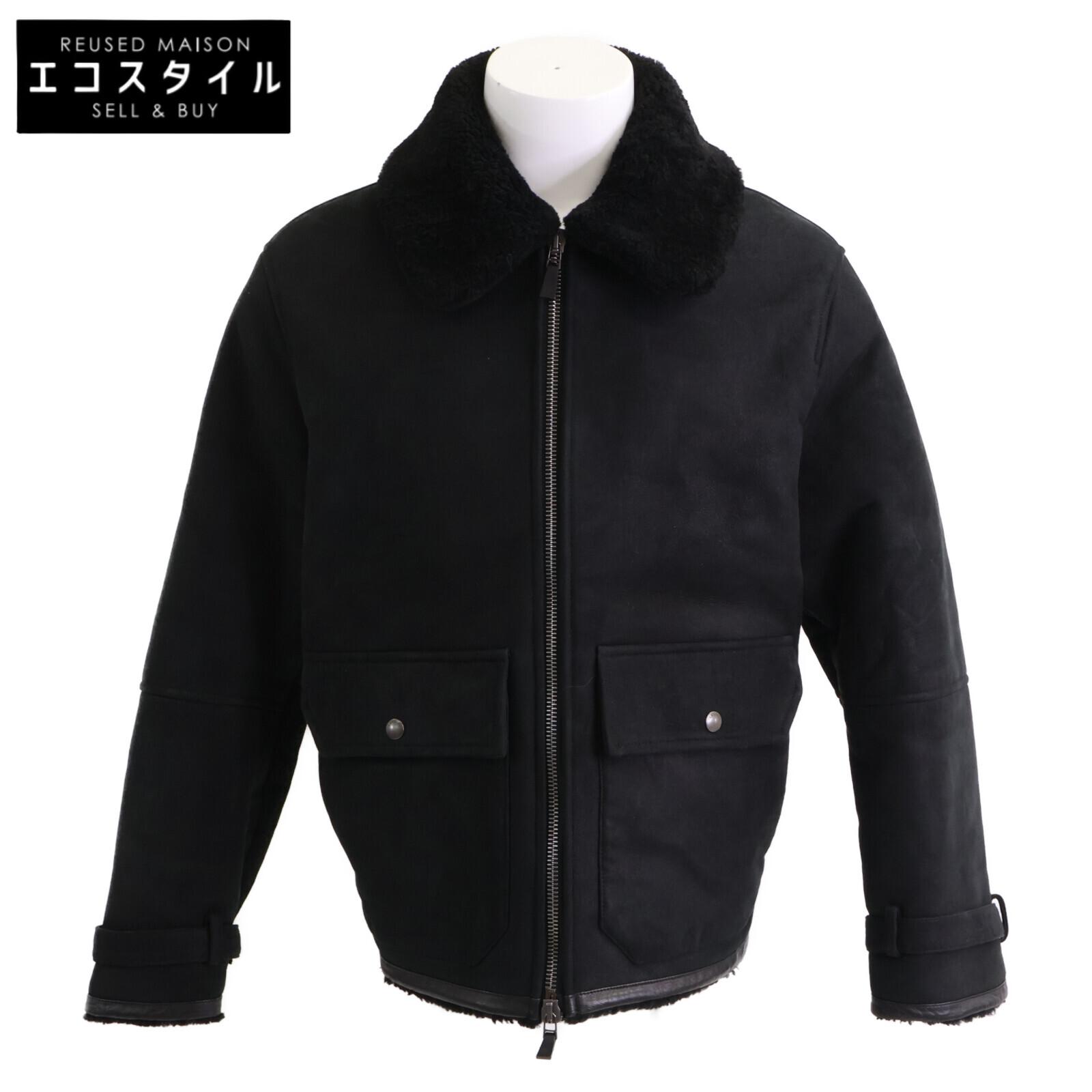 

LARDINI [Excellent Condition/Domestically Authorized] JUROCK IP57052 Zip-Up Mouton Jacket 50 blackUsed