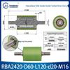 Polyurethane Coated Idler Wheel with Double Head Toothed Belt and Threaded Shaft for Non-Powered Conveyor Systems.