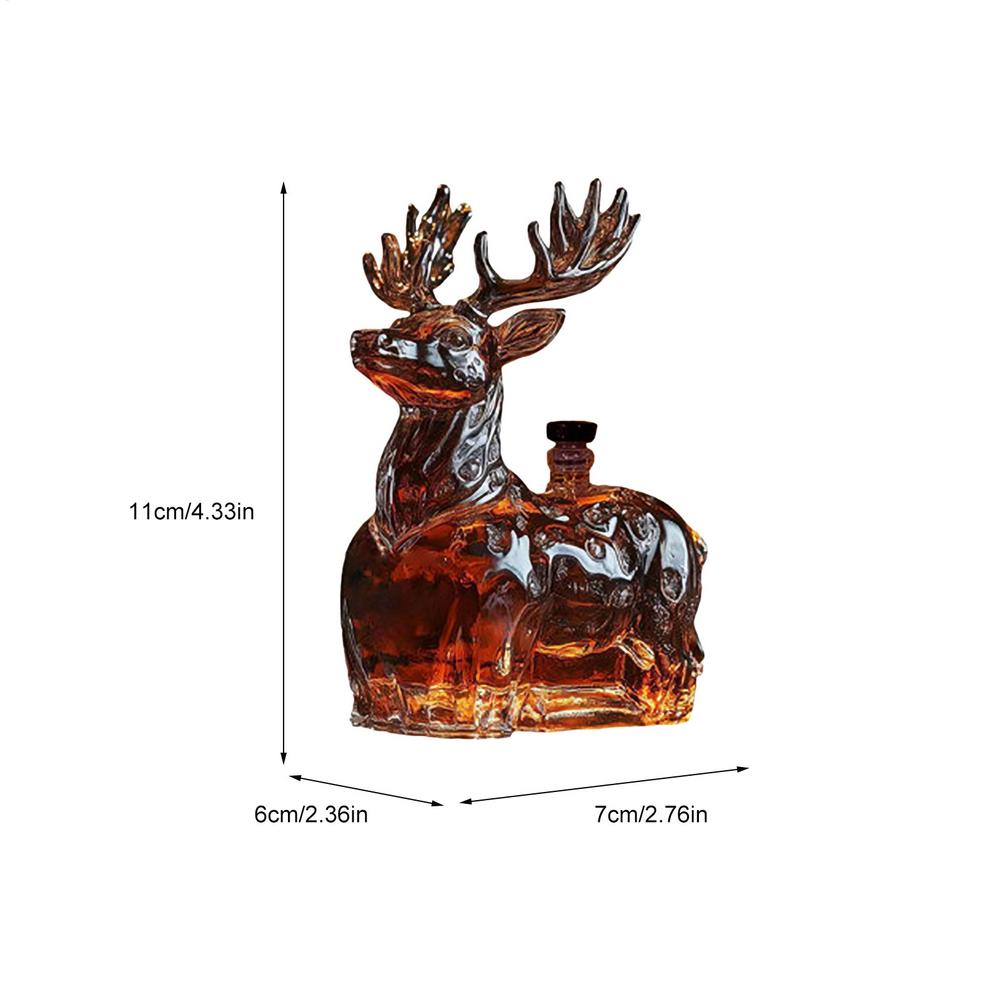 

120 мл Смешная бутылка в форме животного Стеклянный декантер для виски с герметичной пробкой Бутылка для виски Декор для домашнего бара Подарки