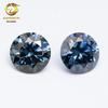 Round Royal Blue Moissanite Loose Stone 3EX Cut with Certificate & Laser Inscription
