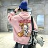 Latest vintage Y2K teddy bear double-sided printed hooded pullover hoodie for boys and girls,casual top for children of all ages