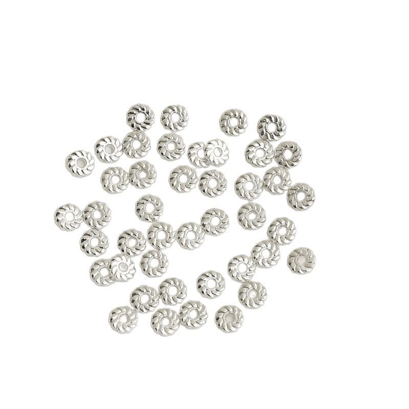 14K Gold-Filled Sunflower Charm Bracelet/Necklace Beads - Melon Pattern Spacers for DIY Jewelry