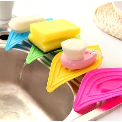 Multifunction Sliding Ring Leaves Soap Box Sink And Kitchen Sink Sponge Holder