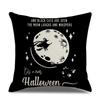 45x45cm Halloween Pillowcase Single Linen Pillowcase Waist Pillowcase for Living Room Sofa Car Home Decor