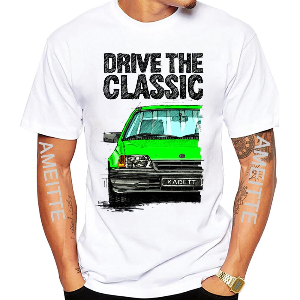 

Drive The Classic Opeles Kadett E Late Model T-Shirt Men Short Sleeve Vintage White Casual Cool Boy Tees Mans Tops M