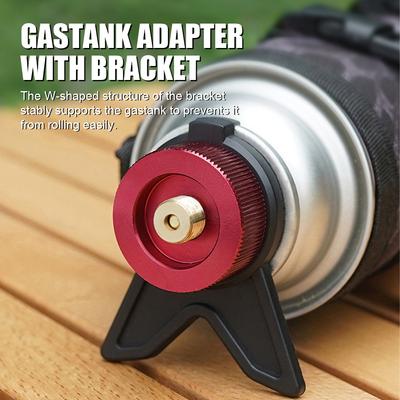 Adaptador GasTank ao ar livre com suporte GasTank Ferramenta de recarga Conversor de forno de acampamento portátil