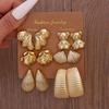 European-American Cross-border C-shaped Teardrop Flower Earrings: Chic, Creative, & Versatile Women's Jewelry Set
