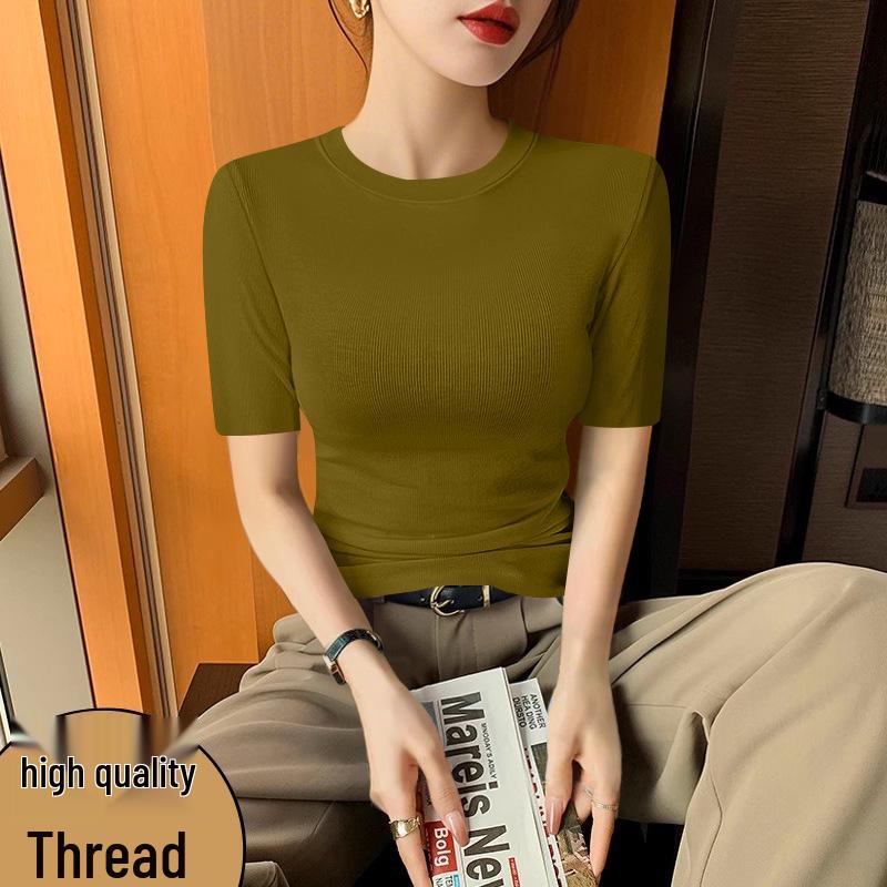 

Women s Cool Threaded Short-Sleeve Base Layer T-Shirt - 2026 Spring/Summer Fashion Trend 3XL (140-155 jin)