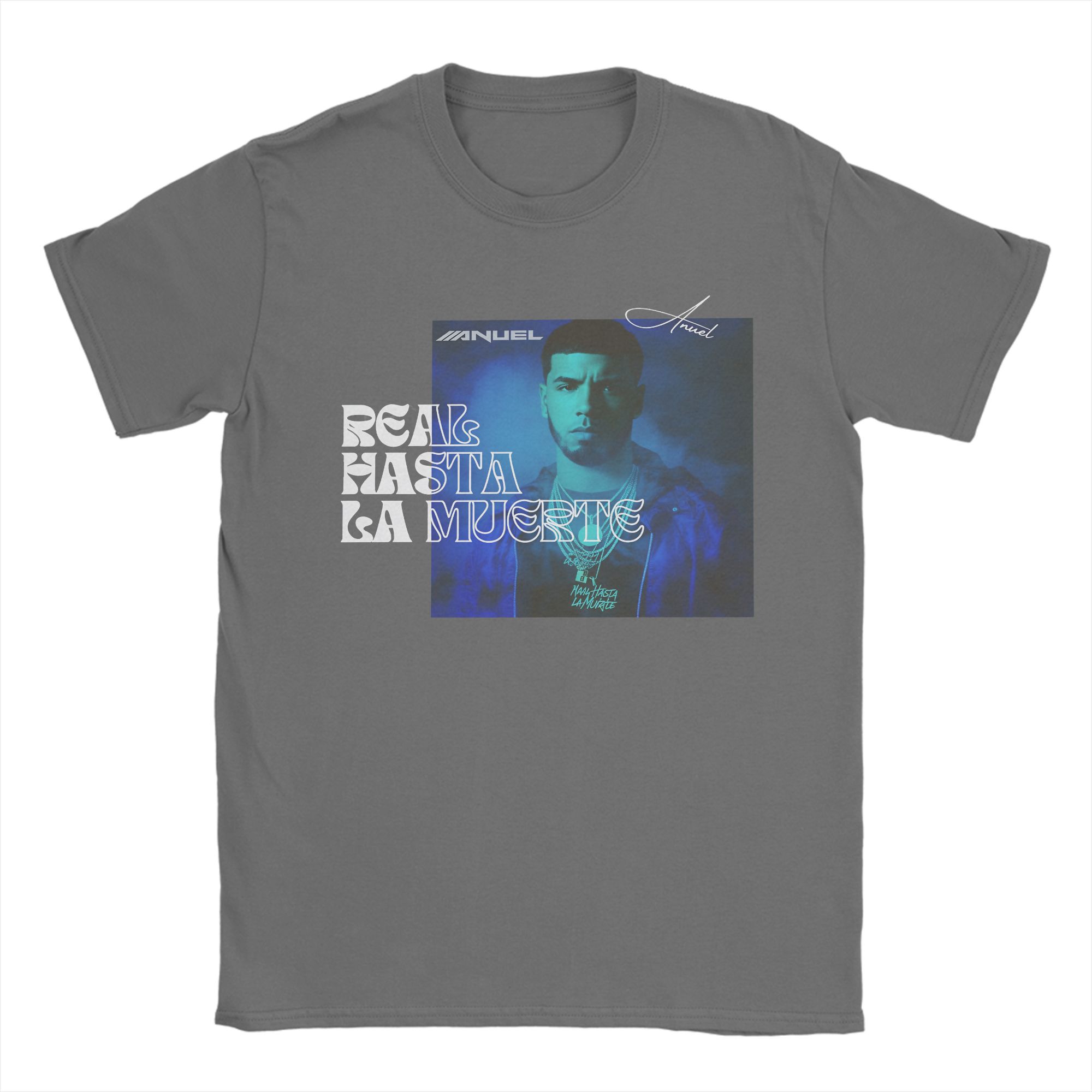 Men Women New Arrival Real Hasta la Muerte 2 Anuel AA Album T Shirt Tee Cotton T-shirts Clothing 4XL