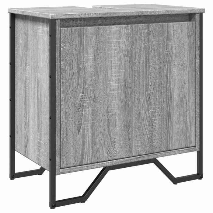 VidaXL Armoire lavabo de salle de bain sonoma gris 60x35x60 cm, placard lavabo de salle de bain, meubles de salle de bain, 848657