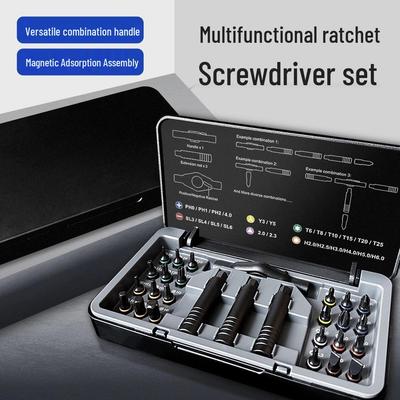 24-in-1 Magnetic Ratchet Screwdriver Set - Industrial Grade, Multi-functional Repair Tool