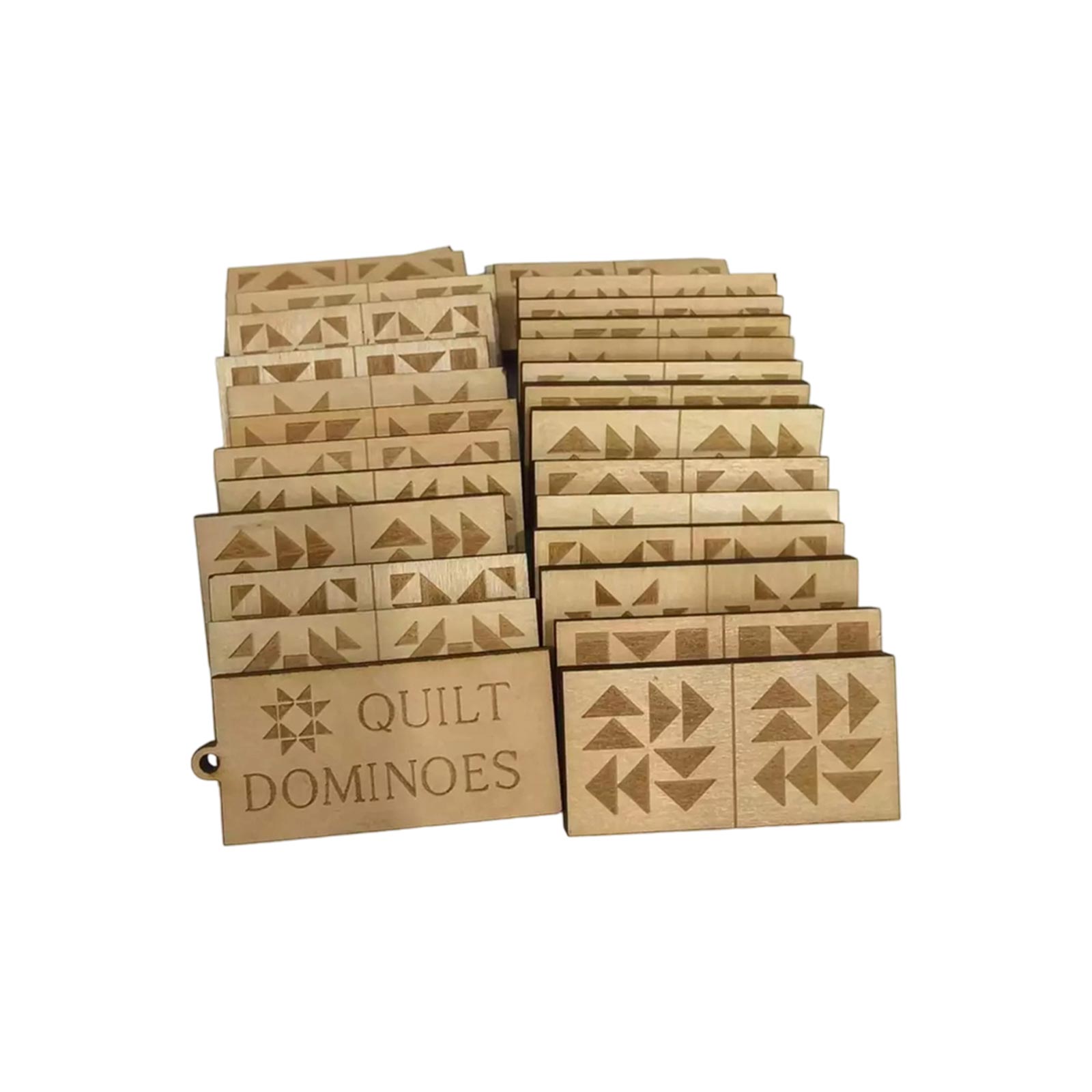 

Набор домино из 28 плиток, лоскутный блок, деревянные гравированные домино для взрослых One Size жёлтый