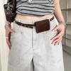 American Retro Suede Belt Waist Pack Korean Fashion Aesthetic Niche Fanny Pack for Women Match Skirt Work Commute Wear
