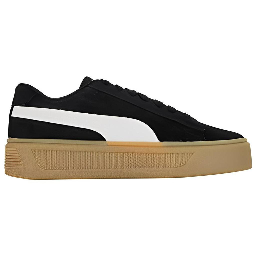 Puma  Smash Platform V3 Black Gum Women Sneakers White Gold 391942-02