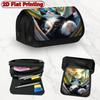 2D Flat Printing 1pc Tropical Hammock Cat Design Double Layer Flip Pencil Case - Large Capacity Zipper Closure, Suitable for Schools, Offices, And Tra