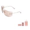 Miu Miu Logo Embossed Decorative Metal Irregular Shape Sunglasses Women sunglasses Gold SMU54Y-ZVN20F