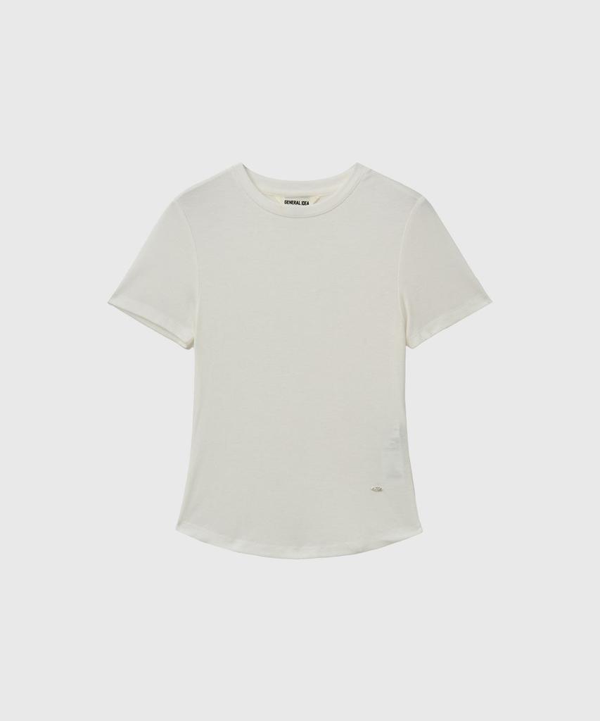 GENERALIDEA Acetate Round Neck T-Shirt [White] / Gf2Lts509