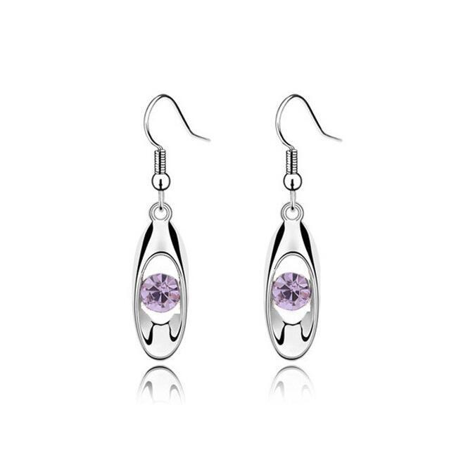 Popular European  American Fashion Crystal Teardrop Stud Earrings