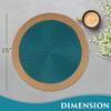 Ronde Geweven Placemats Set van 10 Tafelmatten 15 Inch Wasbaar Hittebestendig voor Eettafel Antislip Binnen Buiten Placemats