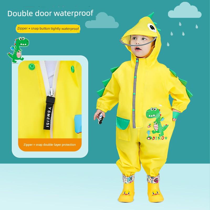 Kinder Einteiler Regenmantel und Regenhosen Set, Ganzkörper-Regenbekleidung für Jungen und Mädchen, Kindergartenkinder, 2024 Neues Modell Regen C