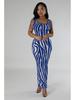 TD2768 Zebra Print Elegant Backless Two-Way Summer Dress for Women