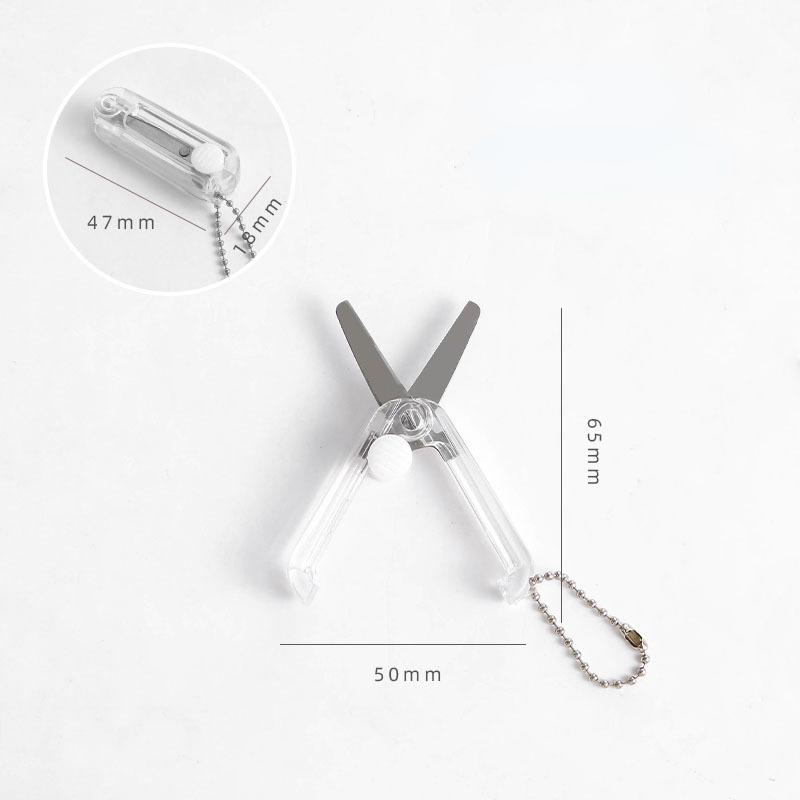 Creative Mini Portable Folding Scissors Morandi Simple Paper-Cutting Art Tool Stationary Scissors Office School Supplies