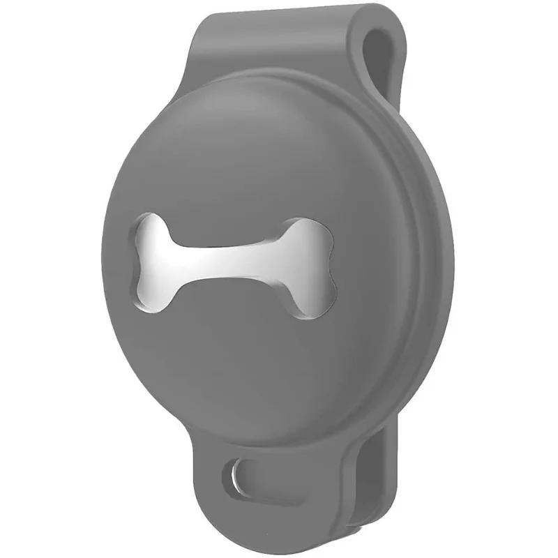 

Для Apple Airtag чехол для ошейника для собак и кошек GPS Finder цветной светящийся защитный силиконовый чехол для Apple Air Tag Tracker Holder серый
