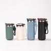 Stainless Steel Vacuum Insulated Travel Mug With Carry Rope 350ml 500ml Leakproof Coffee Cup Office Outdoor Gym