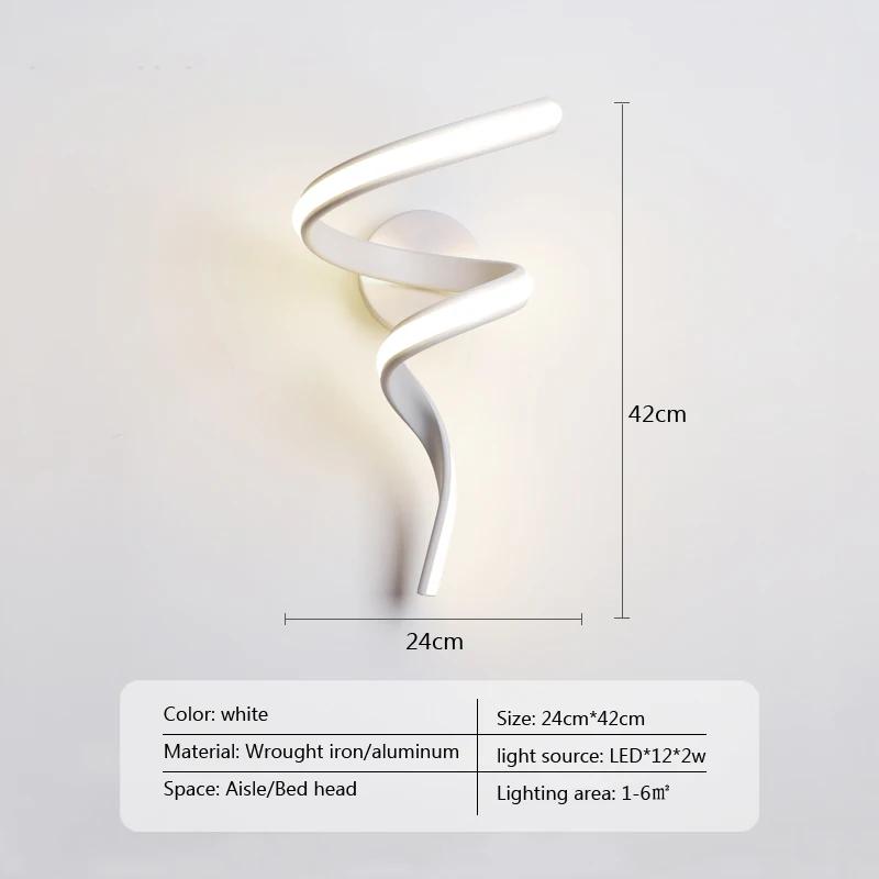 Modern Minimalist LED Wall Lamp Home Indoor Decor Wall Sconce For Living Room Bedroom Bedside Lustres Backgroud Light Decoration