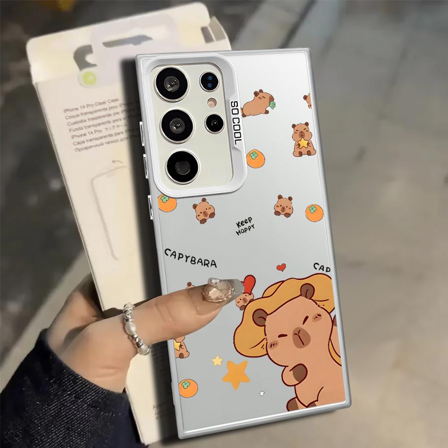 Cartoon Guinea Pig Case for Samsung Galaxy S25 S21 S25Edge S23 Note 20 Ultra S23 Ultra S22 S20 Plus S24 FE Phone Cover