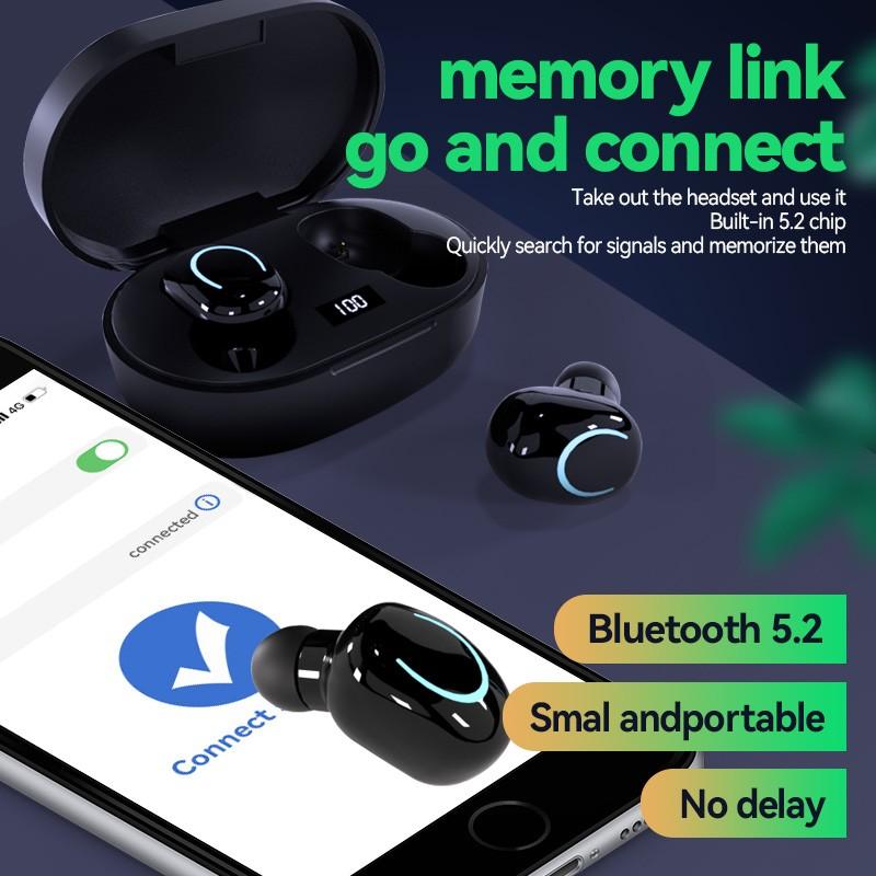 Wireless Bluetooth Headset HiFi Sound Noise Cancelling Mini Earbuds Waterproof Sport Earphones
