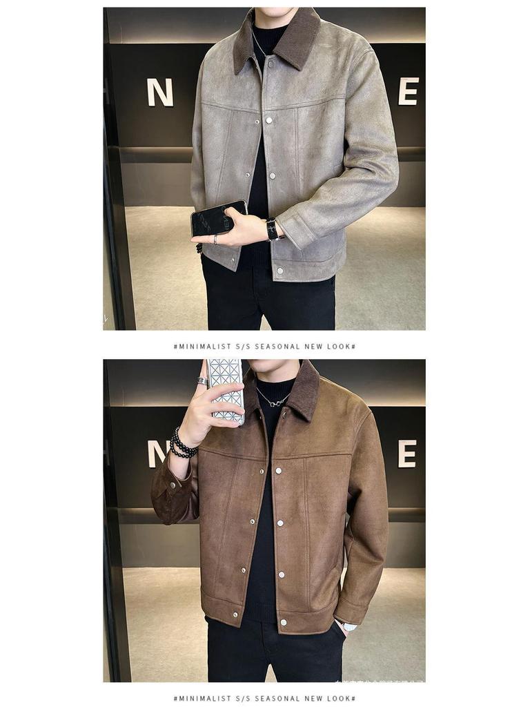 Men's Trendy Lapel Jacket - Spring/Autumn Casual Outerwear for All Ages