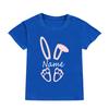 Personalized rabbit cartoon pattern summer boy and girl clothes cute, fashionable, Polyester comfortable short sleeved top