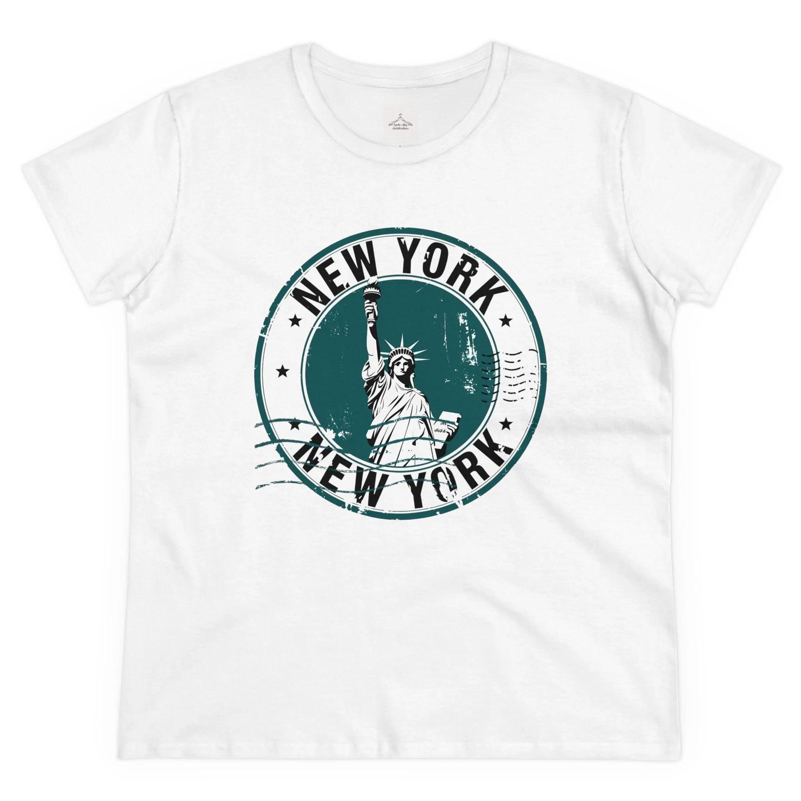 

New York Statue of Liberty Cotton Tee, Travel Shirt, Souvenir Tee, Gift for NYC XL