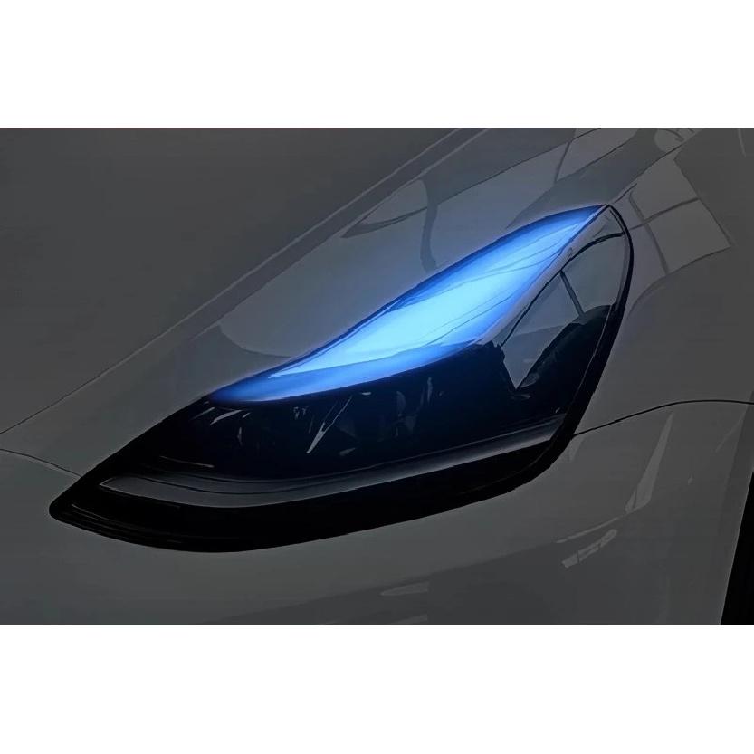 For Tesla Model3/Y Car Headlight Color-changing Film Daytime Running Lights Light Color-changing Film Car Sticker Modification