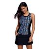 New European and American Two-Piece Zip-Up Vest Swimsuit with A-Line Split Skirt