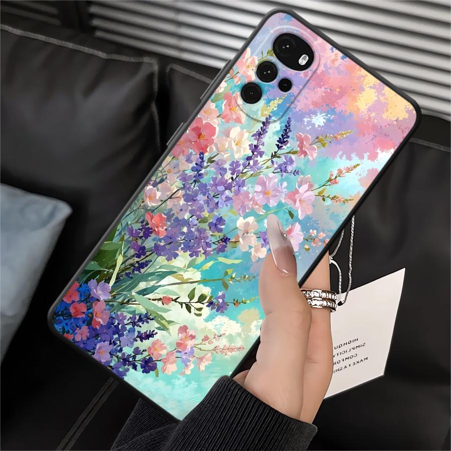 Cartoon Flower Phone Cover Case for Motorola Moto G50 G32 G51 G73 G22 Edge40 Edge 20 Pro 30 Lite G60s G52 G71 G53 G30